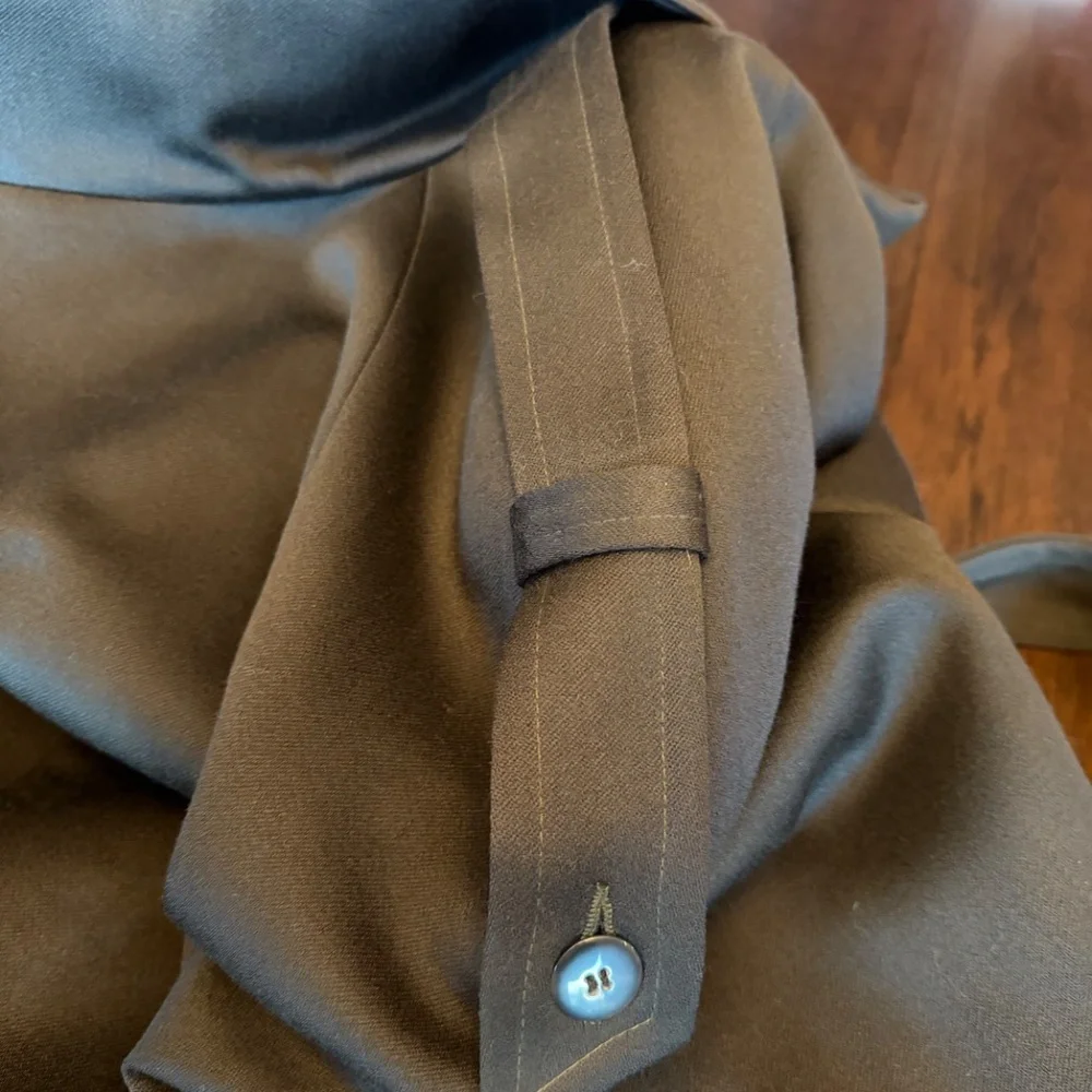 Vintage 90's Bachrach Men's Wool Double breasted Olive Green Dress Coat, Size 40